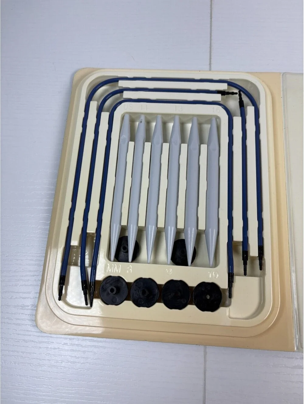 Vintage Denise Interchangeable Knitting Needles Set Blue Box Complete w/ Extras